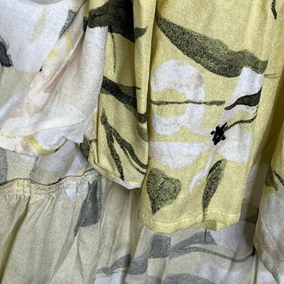 Rachel Roy Dress Womens Plus Size 3X Short Sleeve Sundress Yellow Floral Boho - Picture 6 of 12